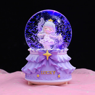 Caixa de música de bola de cristal da série Magic Girl, adorno de princesa adorável, presente criativo, caixa de música,