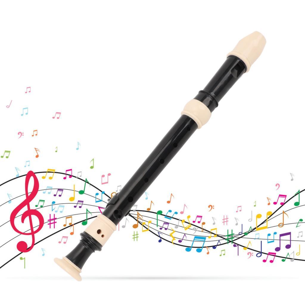 Gravador soprano de 8 furos, instrumento removível com haste de limpeza e capa protetora para iniciantes, crianças,