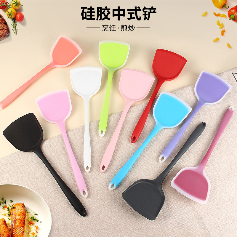 Espátula de Silicone antiaderente Pan cozinhar espátula estilo chinês chinês fritar espátula colher ferramentas de cozin
