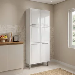 Paneleiro Duplo em Aço 6 Portas 195 x 80cm Tarsila Itatiaia Branco