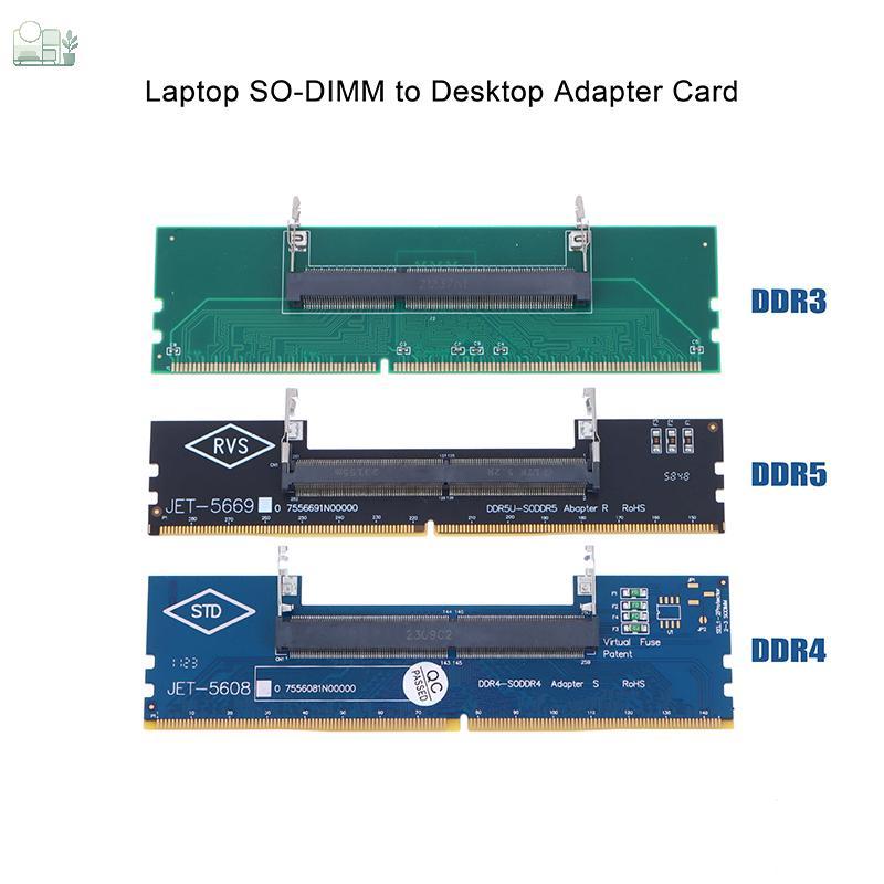 GAV DDR3 DDR4 DDR5 Portátil SO-DIMM Para Desktop Adaptador Conversor De Cartão Memória RAM Conector Quente