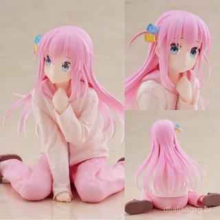 Figura de 10 cm do anime «Bocchi The Rock», personagem: Gotoh Hitori, em traje casual, pose sentada, para decoração de m