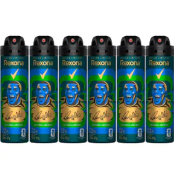 Kit Desodorante Aerosol Rexona Antibacterial+Invisible Men 150ml - 6 Unidades