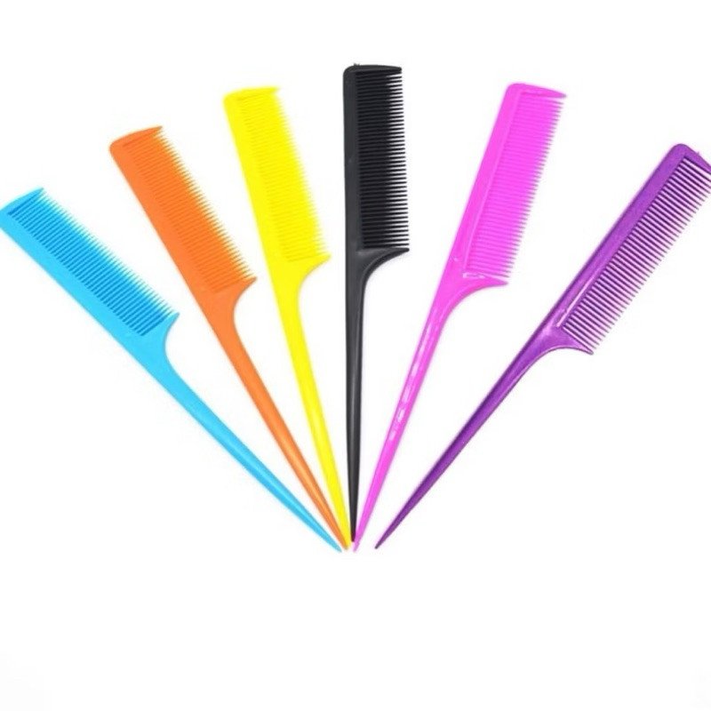 Pente Denso Pente Liso Pente de Cabelo Liso Maquiagem Profissional Pente de Cauda Pontiagudo de Plástico Styling Com