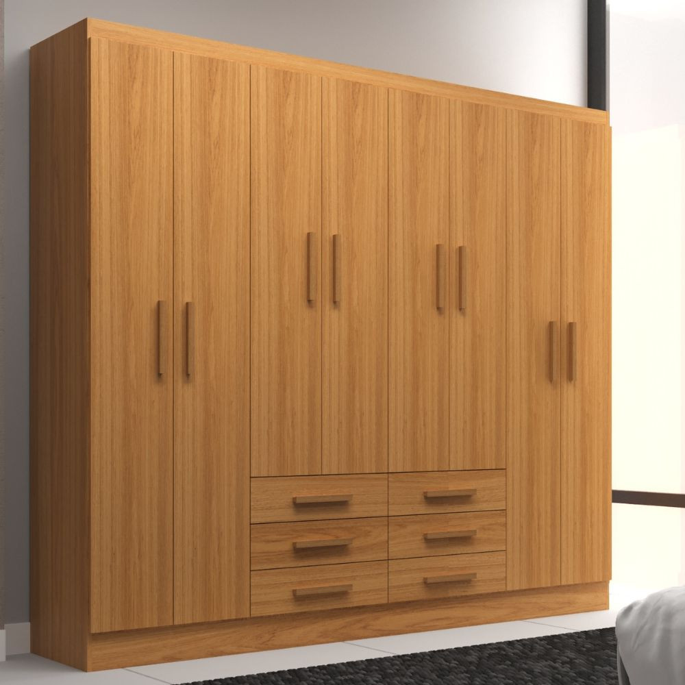 Guarda Roupa Casal 8 Portas 6 Gavetas Paris Evidência Móveis