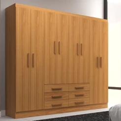 Guarda Roupa Casal 8 Portas 6 Gavetas Paris Evidência Móveis
