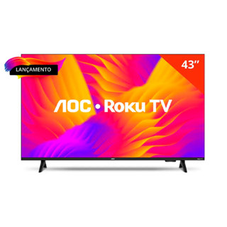 Smart Tv AOC 43" ROKU LED Full HD Wi-Fi 43S5155 Bivolt em Oferta na Shopee