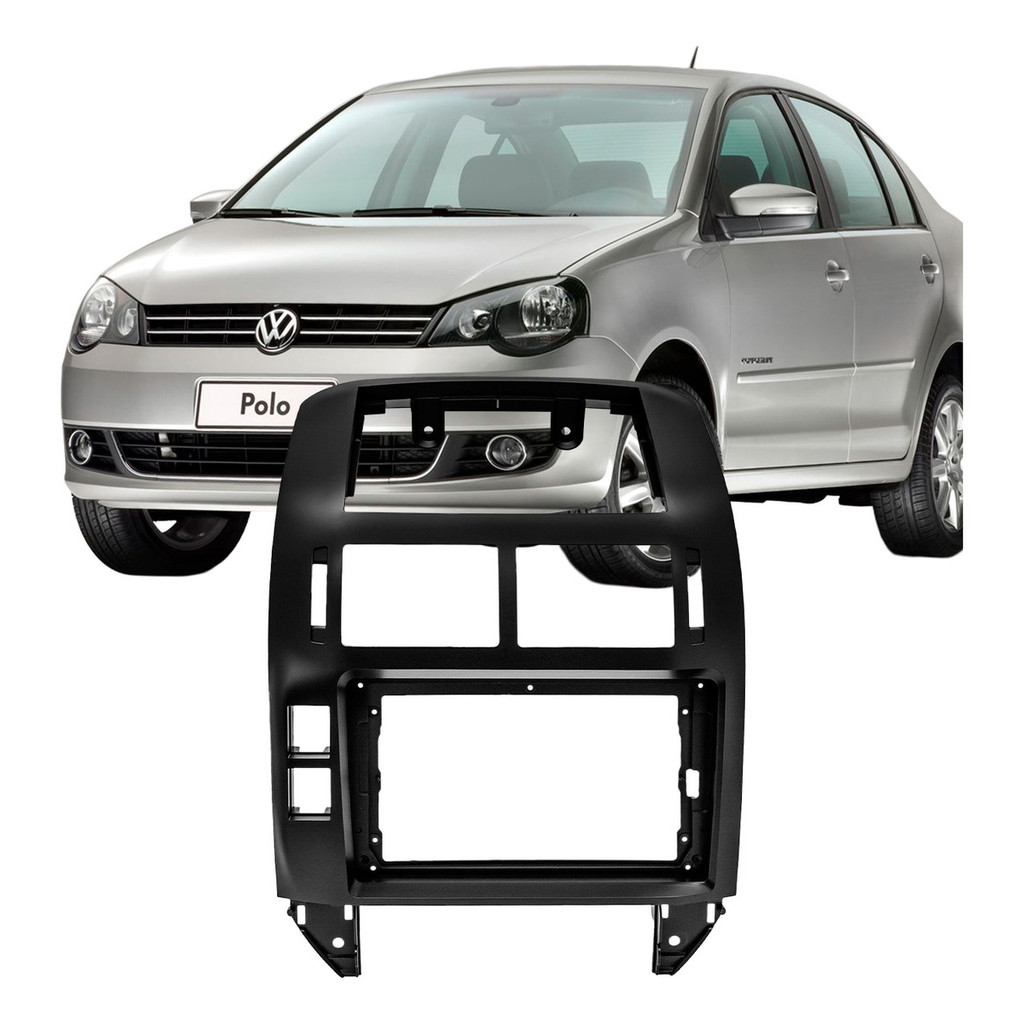 Moldura Central Multimidia 9'' Vw Polo 2003 A 2014