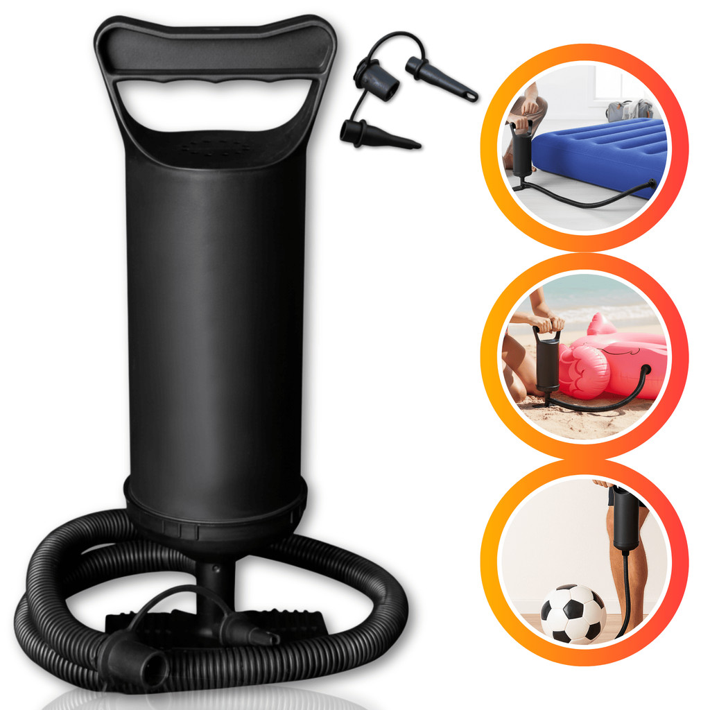 Inflador Manual Bomba De Ar 30cm Colchão Inflável Piscina em Oferta na Shopee