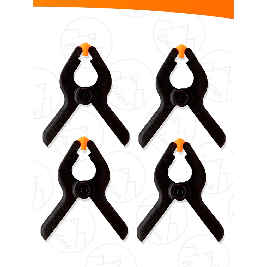 Kit 4 Grampos Sargento Multiuso De Pressão Profissional  2'' Marcenaria 6,5CM x 5CM  Distribuidora Utilidades
