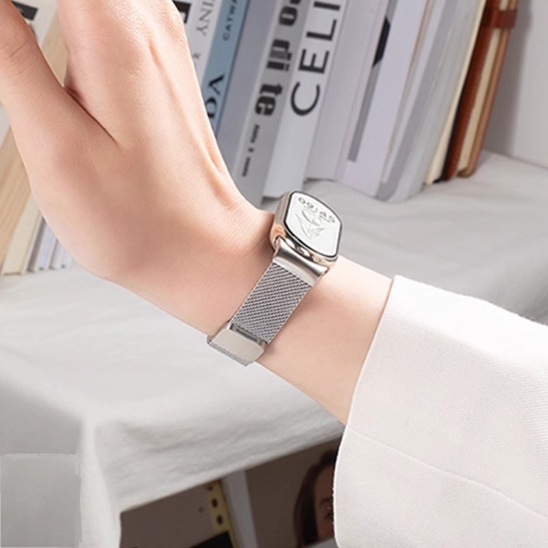 Pulseira De Metal Aço Magnético Milanesa Loop Para Relógio Smartwatch Xiaomi Mi Band Miband 10 9 8 NFC