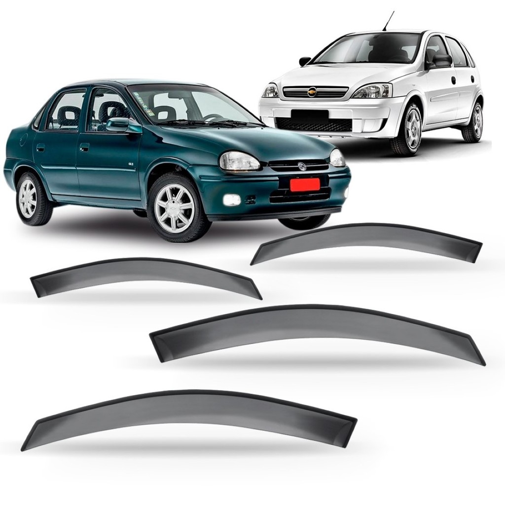 Calha Chuva Corsa Joy Premium Hatch Sedan 03 À 12 4 Portas