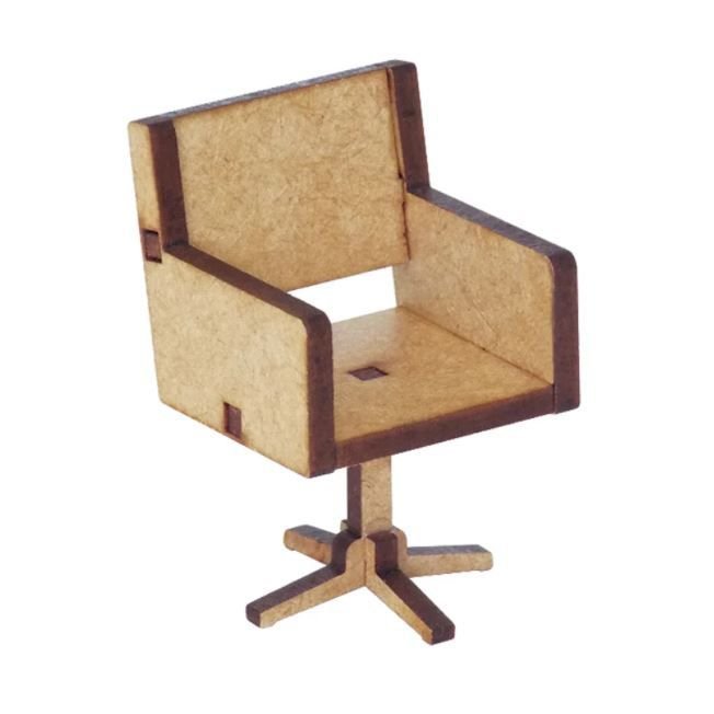 Miniatura Poltrona de Salão em MDF Woodplan M1073