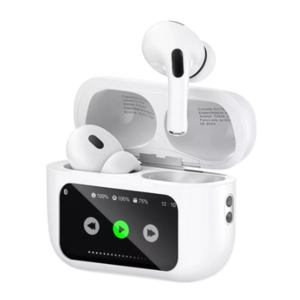 A9 Pro Touch Screen ANC Fones de ouvido sem fio TWS com cancelamento de ruído Bluetooth 5.3 em Oferta na Shopee