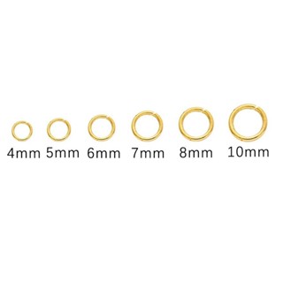 Metal P/ Bijuterias Dourado/prata -vários tamanhos- 100 Peças  4-10mm Aplicável a vários acessórios em Oferta na Shopee