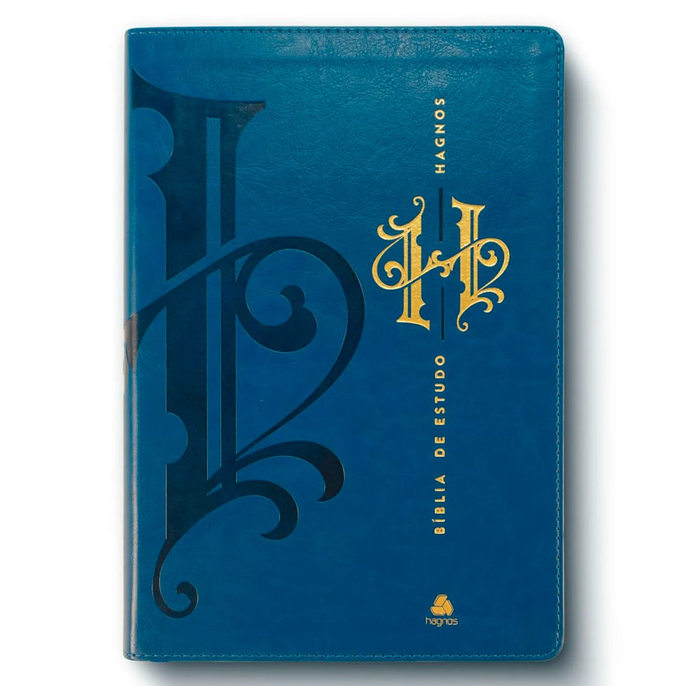 Bíblia de Estudo Hagnos | King James | Capa Luxo Azul em Oferta na Shopee