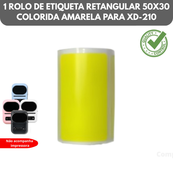 Etiqueta Adesiva Colorida 50x30 P/ Mini Impressora em Oferta na Shopee