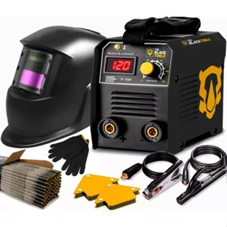 Maquina De Solda Inversora Elétrica Eletrodo Mma Com Máscara Elestrodos E Esquadros The Black Tools em Oferta na Shopee
