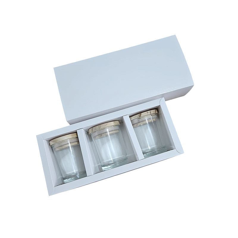 10un. Caixa para 3 velas de 70g - Branca em Oferta na Shopee