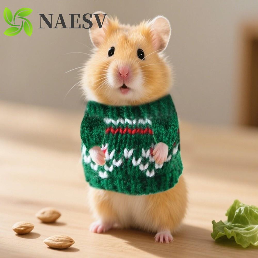 Suéter NAESV Para Animais De Estimação Pequenos , De Hamster Fofo À Prova De Mastigação Malha Macio E Quente , Decoração