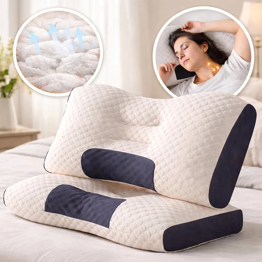 Travesseiro Ergonômico Cervical Ortopédica Respirável Apoio para Pescoço