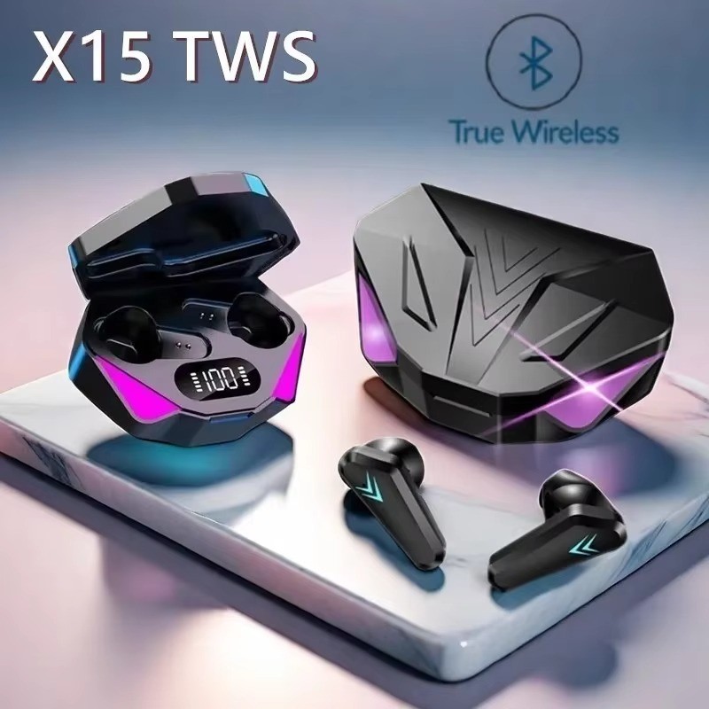 Fone Gamer TWS X15 Pro Cancelamento de Ruído Latência Zero para Celular e Notebook