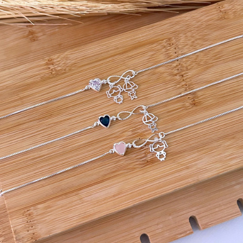 Pulseira de Filhos Banhada em Prata 925