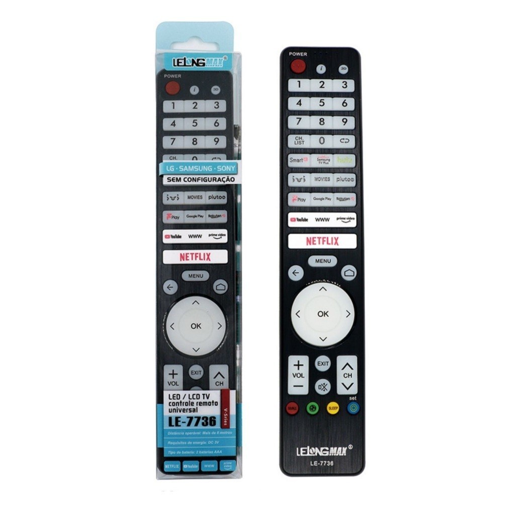 Controle Remoto Universal Smart Todas Marcas LCD e Smart Modelo Novo 2025 Atualizado