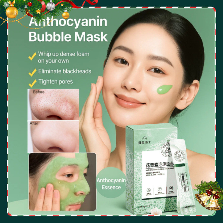 【Branqueamento E Poros】Máscara Facial Espuma Antocianina/Pele Seca/Pele Oleosa