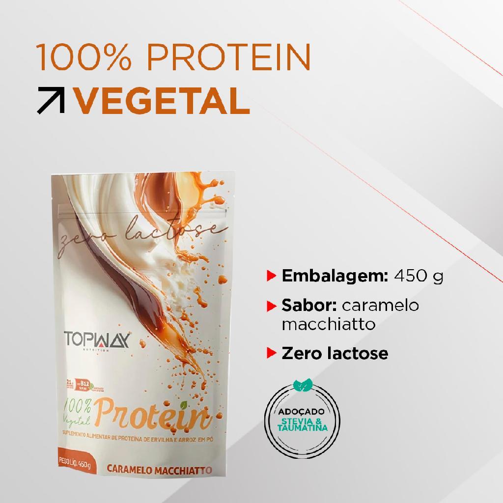 Proteína vegetal zero lactose 450g topway 1 un