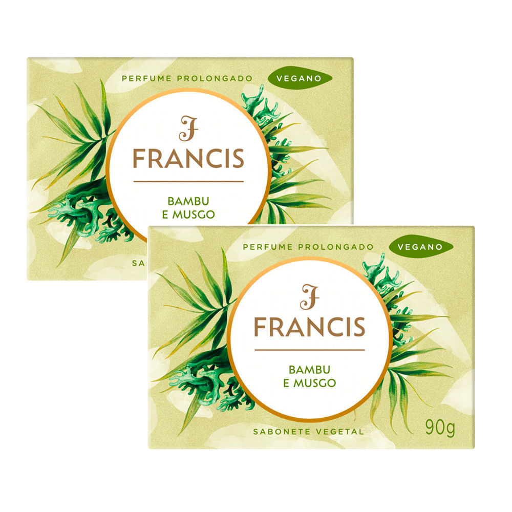 Kit 2 Sabonete em Barra Francis Bambu e Musgo 90g