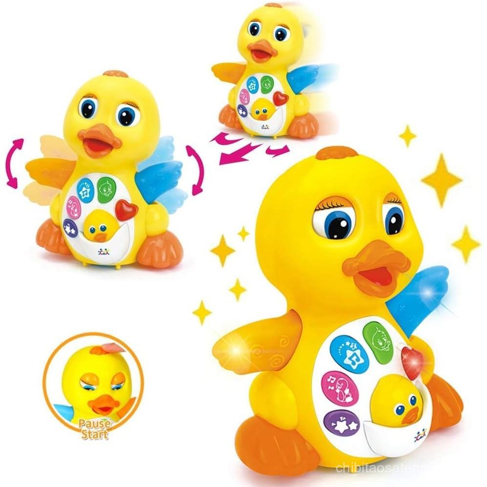 Pato Amarelo Musical Interativo Yiosion com Movimento, Luzes e Dança para Aprendizagem Educativa, Brinquedo para Bebês d