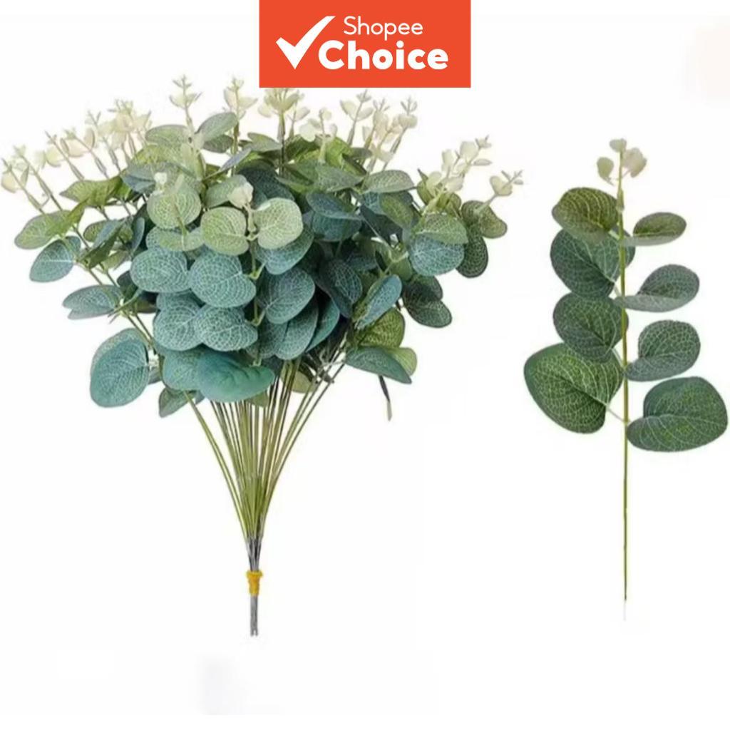 Ramos de Eucalipto Artificial 15 Unidades 30cm, Plantas Falsas Folhas Realistas para Arranjos Florais DIY e Decoração de