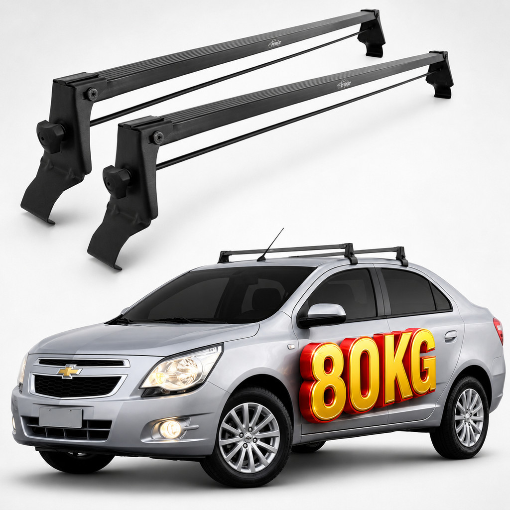 Rack De Teto Bagageiro Cobalt 2011 Até 2019 Até 80kg Vhip Preto