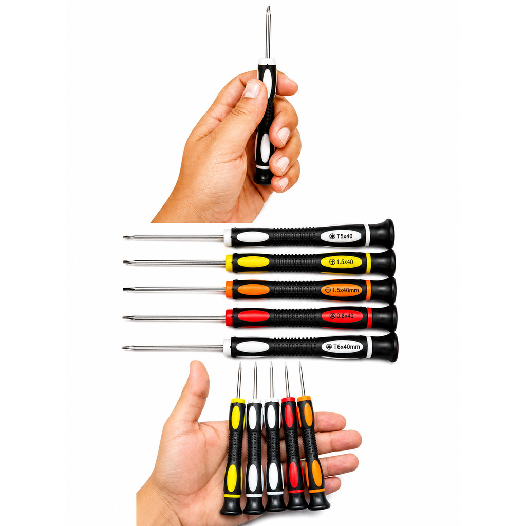 Jogo Chaves de Precisão 5 pcs Torx Phillips Fenda Estrela