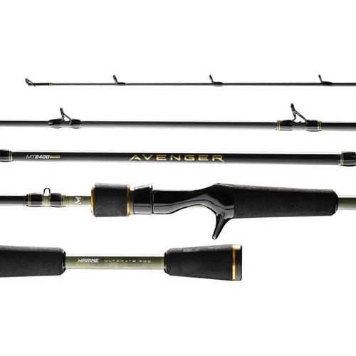 Vara de Pesca Marine Sports Avenger AVG-C561MHF 25lb Carretilha Casting Fibra Carbono 1,68m Ação Rápida FUJI