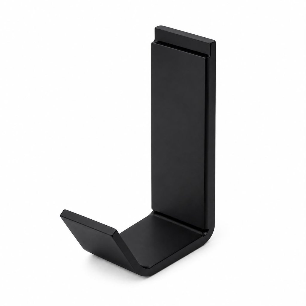cabide em metal para banheiro porta objetos preto fosco