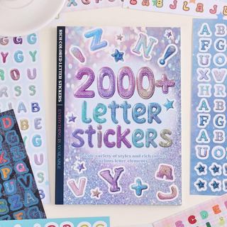 PAGEMORE 2000+ Adesivos de Alfabeto para Diário, Adesivos de Letras Divertidos e Coloridos para Artesanato, para Junk Jo