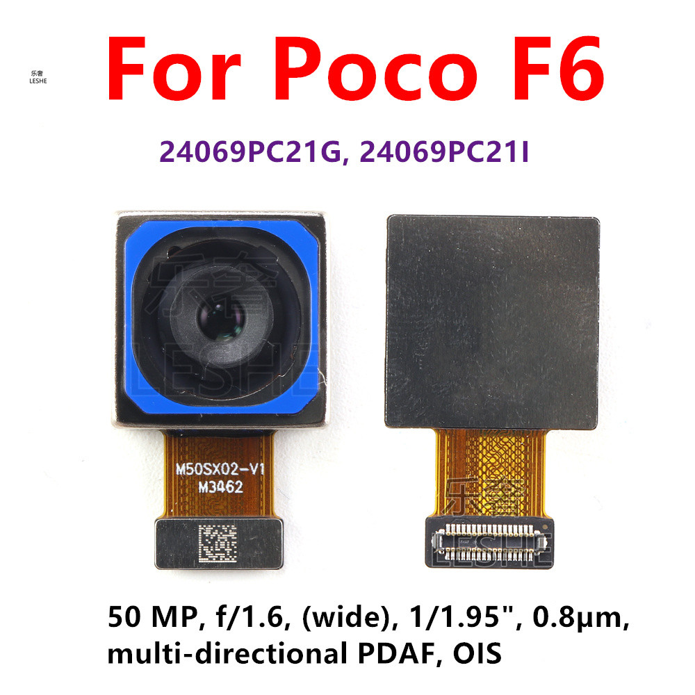 Câmera Traseira Larga 50MP Para Xiaomi Poco F6 Grande Principal Vista Cabo Flexí
