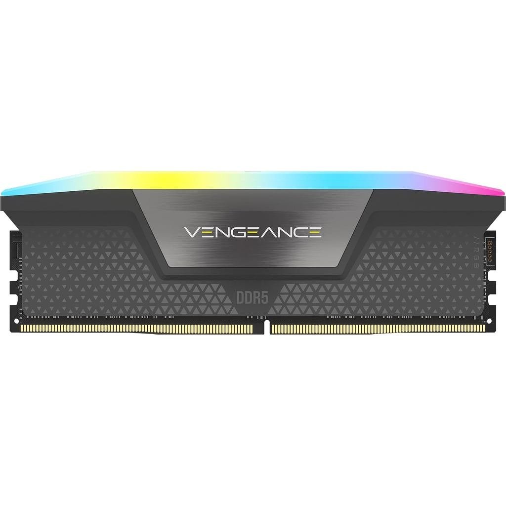 Memória RAM CORSAIR Vengeance RGB DDR5 32GB (2x16GB) Até 6000MHz CL30-36-36-76 1