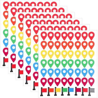 336 marcadores de mapa, adesivos de localização de mapa autoadesivos, etiquetas indicadoras para marcar locais de acampa