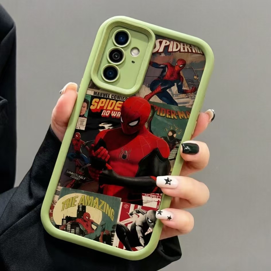Capa Samsung A07 A06 A05 A05S A04 A03S A02S A03 A03 CORE A04E Caso do telefone do Homem Aranha de desenhos animados