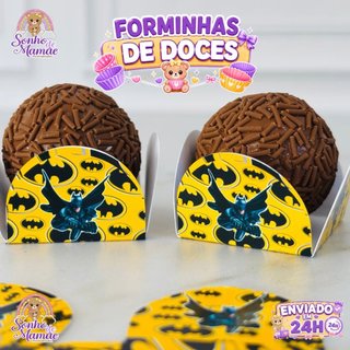 Forminhas de doces Batman/Batman forminhas para brigadeiro/beijinho