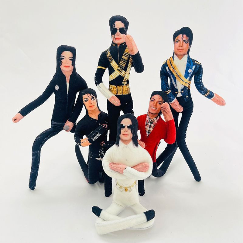 Michael Jackson Abstrato Poseable Boneca PP Algodão Macio Ornamento De Pelúcia MJ Engraçado Presente De Lembrança De Ani
