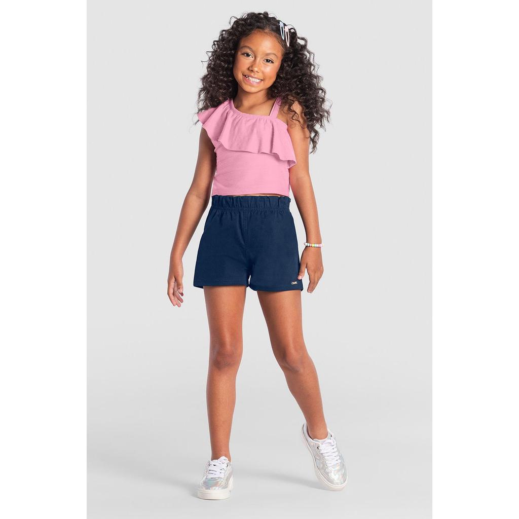 Conjunto infantil menina com babados Brandili