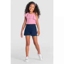 Conjunto infantil menina com babados Brandili
