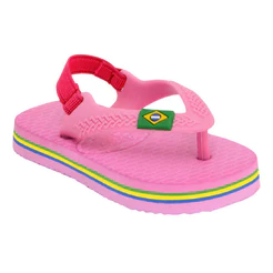 Chinelo Bebê Infantil Com Elastico Confort Antiderrapante Com Bandeira Macio Menino e Menina Unise