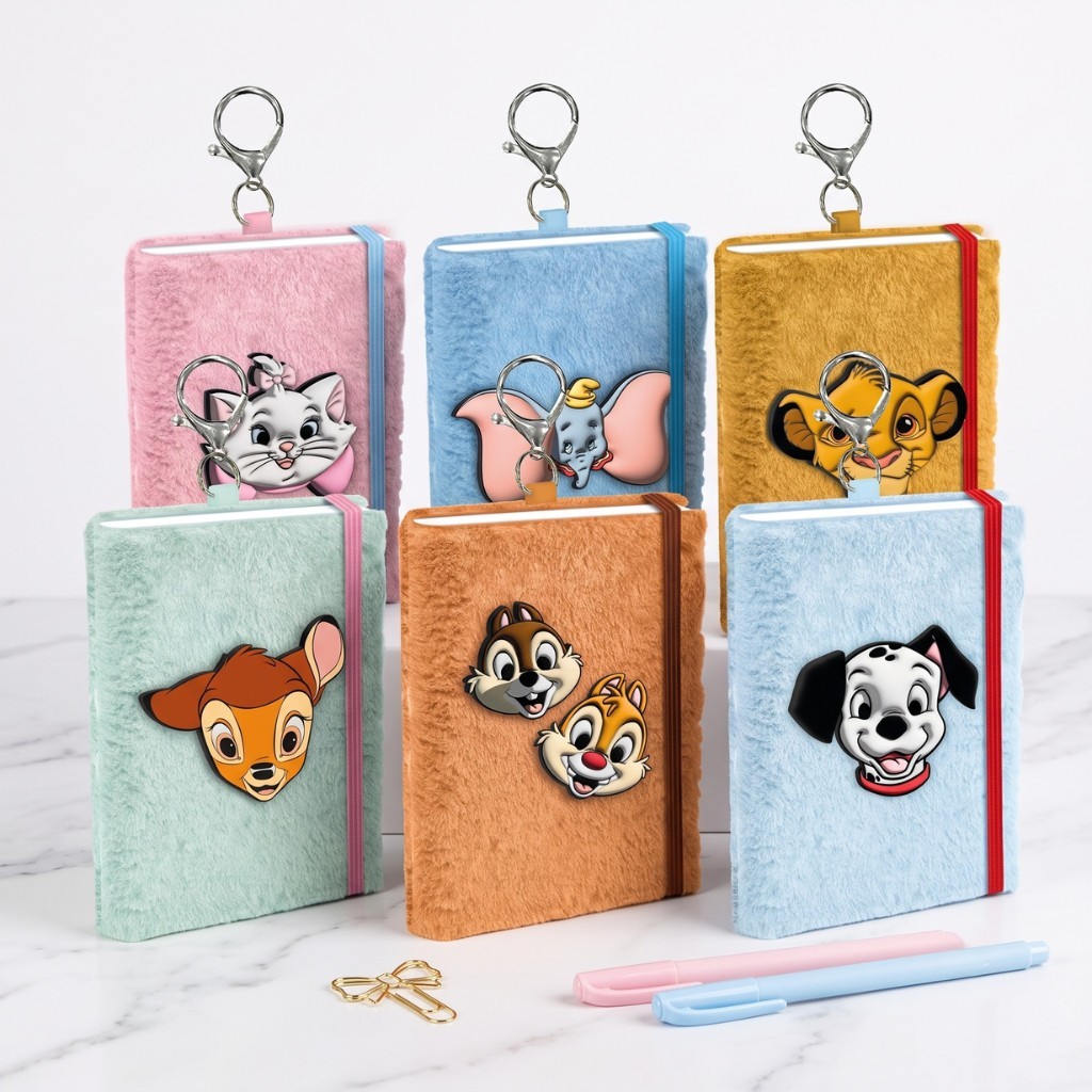 Caderno Mini Fluffy Disney Clássicos 80mm x 110mm - DAC