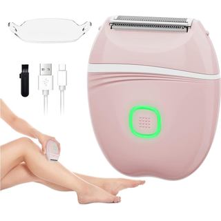 Depilador Elétrico Feminino, Recarregável para Uso Úmido e Seco, Aparador de Pelos para Biquíni, Axilas, Pernas, Braços,