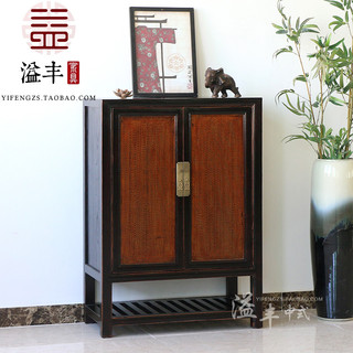 Novo estilo chinês armário de sapatos de madeira maciça porta do agregado familiar grande capacidade armário entrada mod